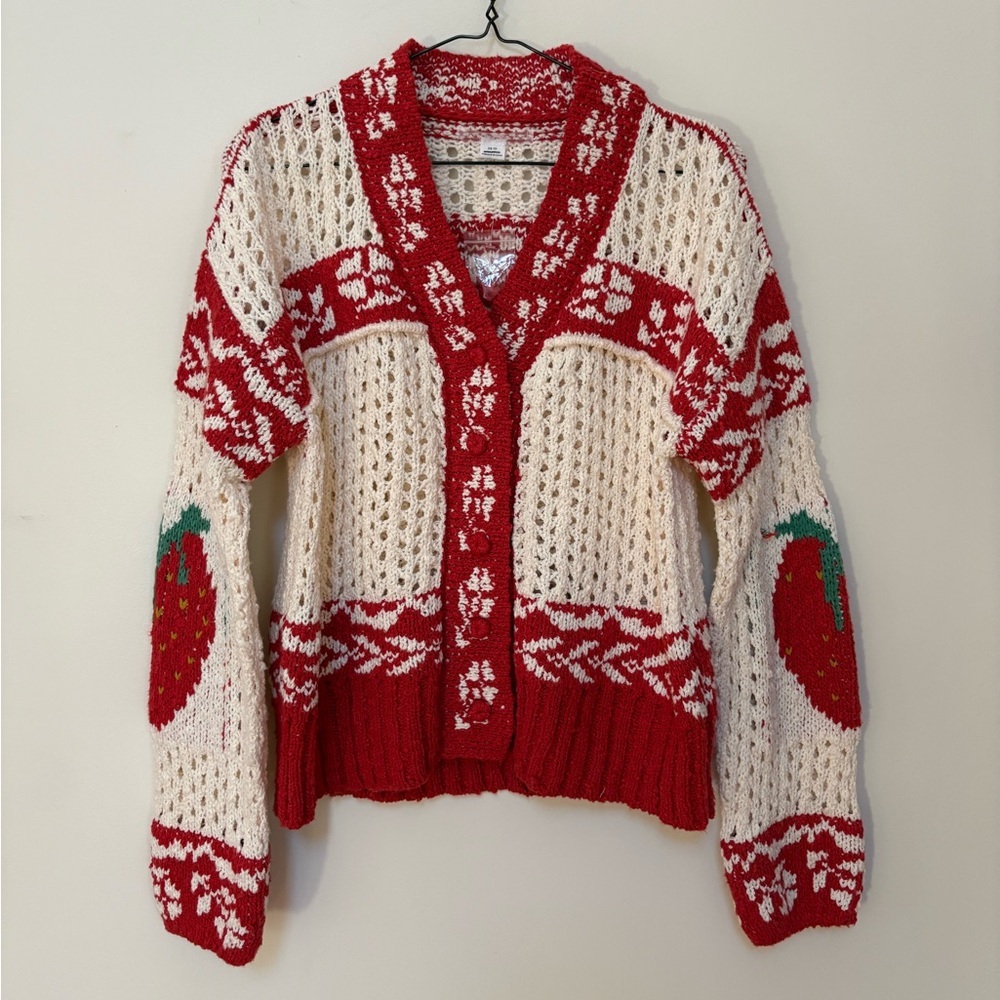NWOT Urban Outfitters Kimchi Blue Libby Oversized Fairisle Knit Cardigan Size XS - Picture 3 of 16